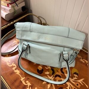 Kate Spade New York Cobble Hill Leslie Satchel Mint Blue Leather Crossbody Bag